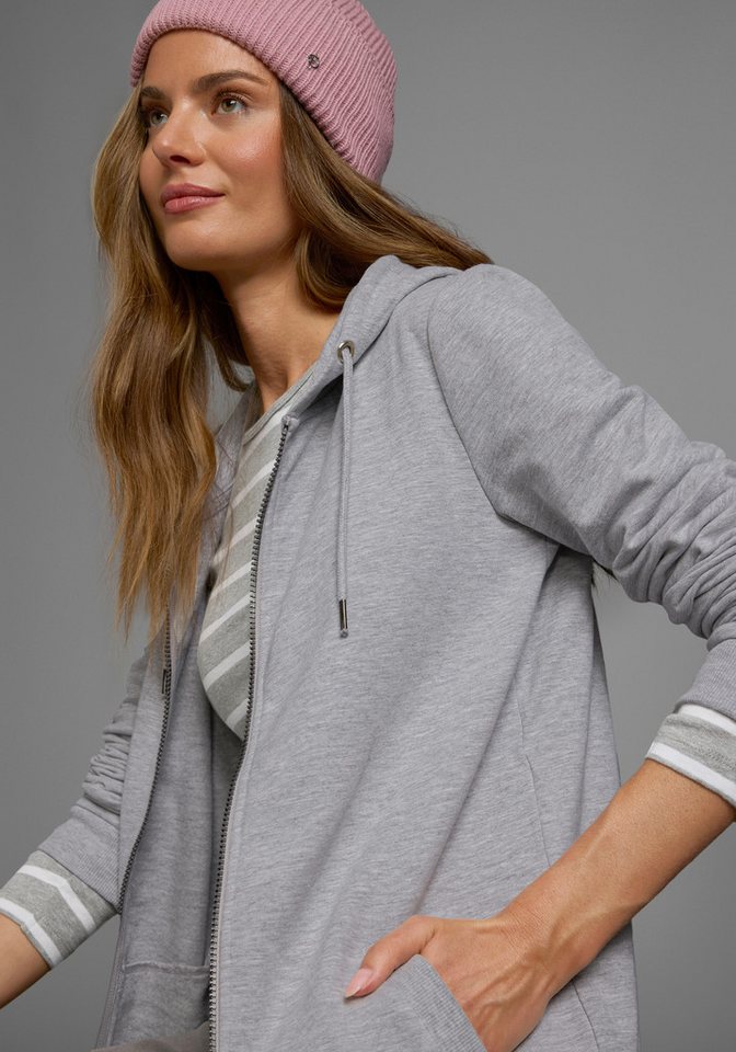 Flashlights Sweatjacke in langer Form mit Zipper – Bild 5 von 5