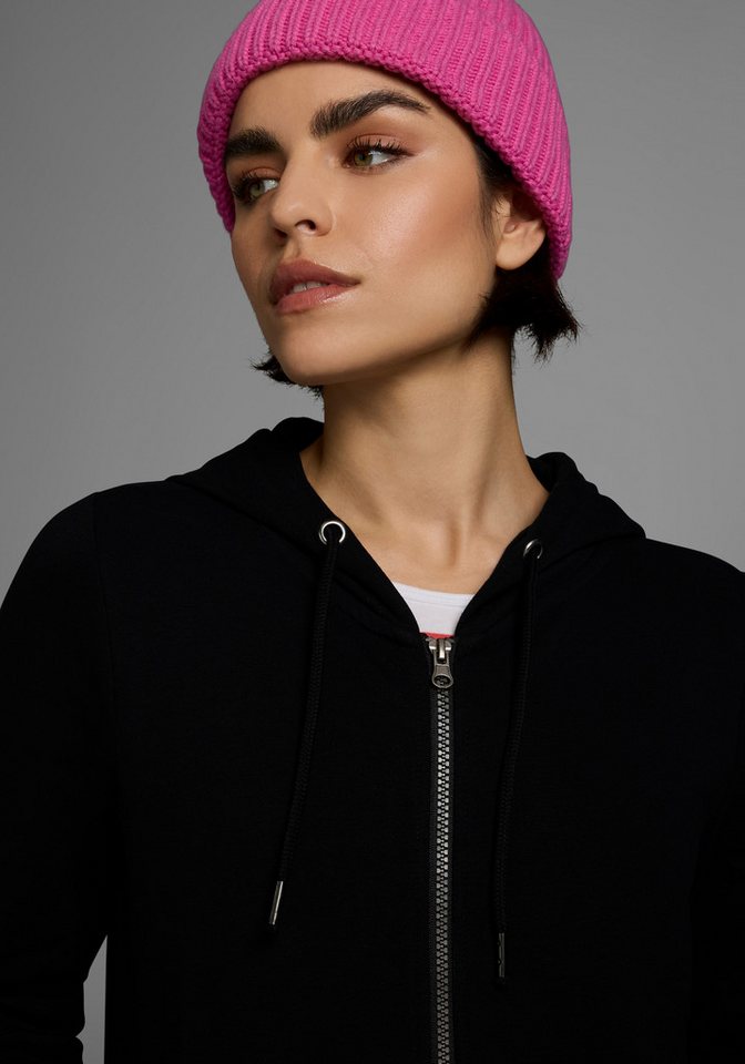 Flashlights Sweatjacke in langer Form mit Zipper – Bild 4 von 5