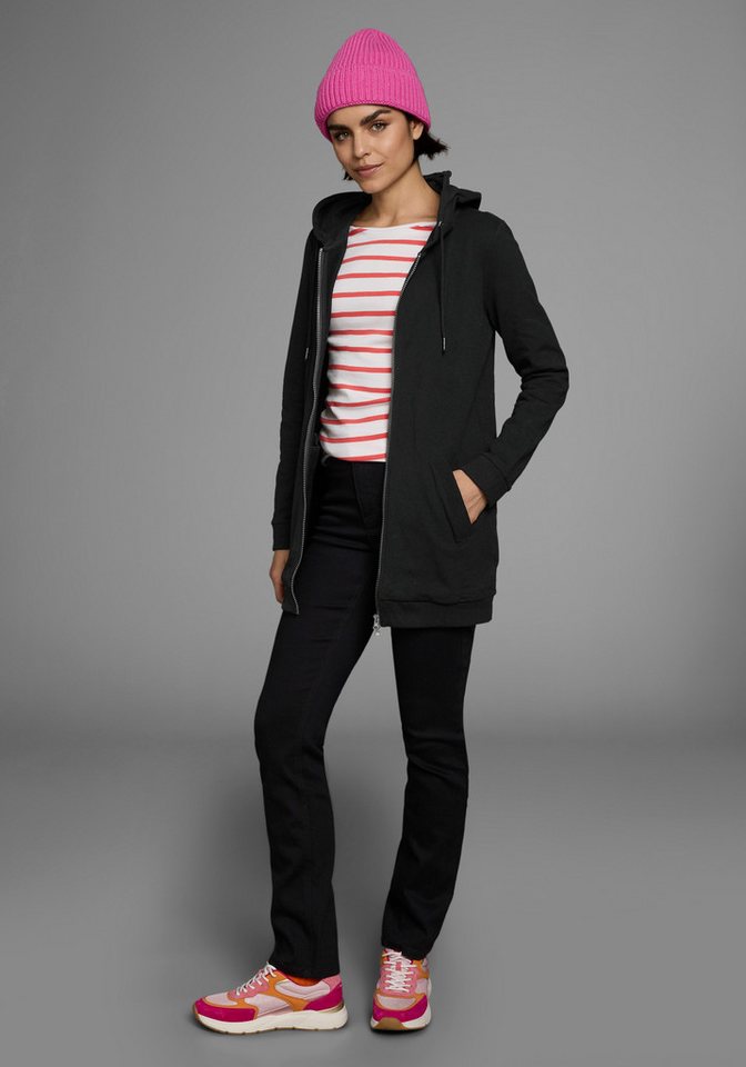 Flashlights Sweatjacke in langer Form mit Zipper – Bild 5 von 5