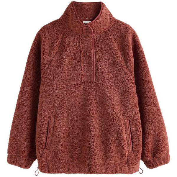 self Fleecejacke Self. Borg-Pullover mit Druckknopfausschnitt (1-St)