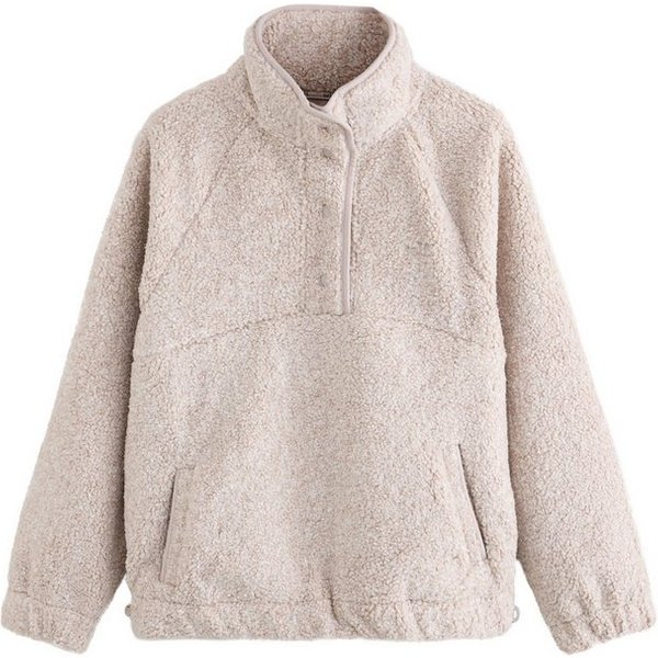 self Fleecejacke Self. Borg-Pullover mit Druckknopfausschnitt (1-St)