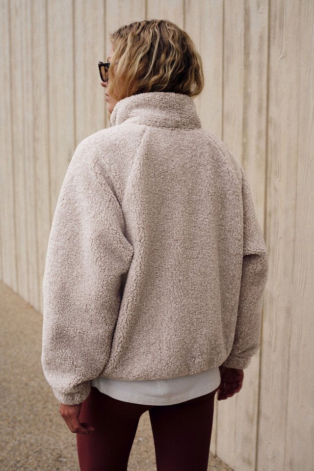 self Fleecejacke Self. Borg-Pullover mit Druckknopfausschnitt (1-St) – Bild 2 von 5