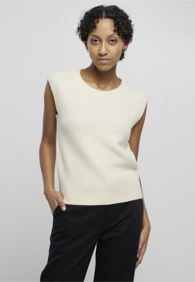 URBAN CLASSICS Fleecepullover Urban Classics Damen Ladies Knit Slipover (1-tlg) – Bild 5 von 5