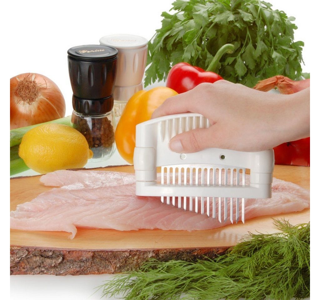 Genius Fleischklopfer Genius - Fleischzartmacher Fleischstecher Steaker weiß 15067 – Bild 4 von 5