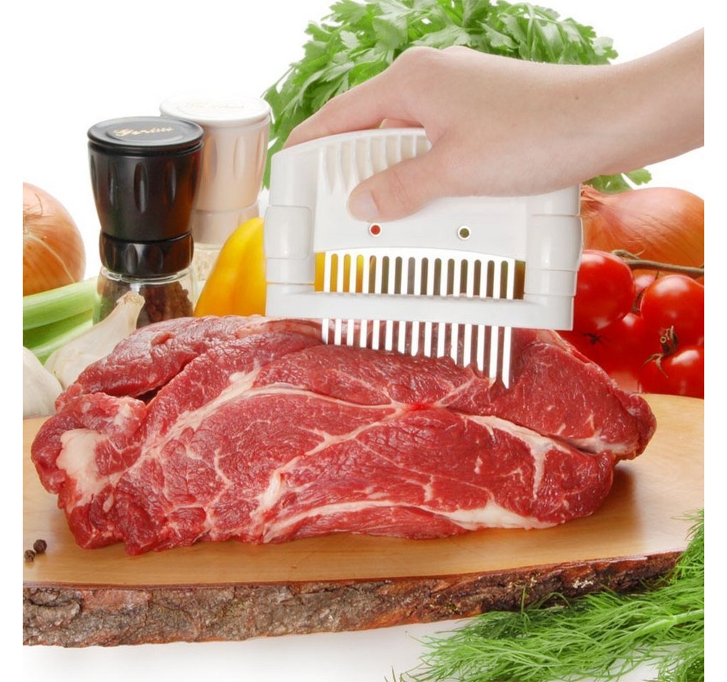 Genius Fleischklopfer Genius - Fleischzartmacher Fleischstecher Steaker weiß 15067 – Bild 5 von 5