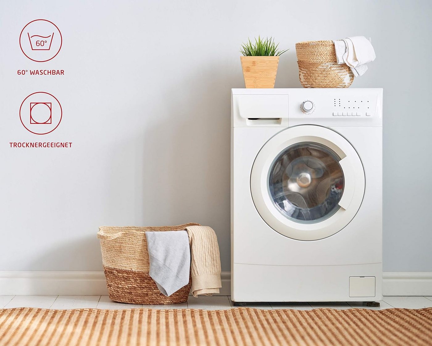 fleuresse Bettwäsche Colours, 100% Baumwolle, 2 teilig, Uni-Mako-Satin, superweich, atmungsaktiv, hochwertige Reißverschlüsse – Bild 5 von 5
