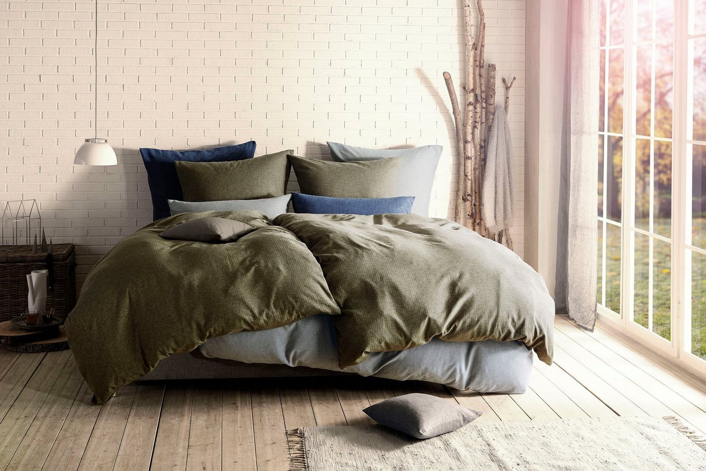 fleuresse Bettwäsche Lech 3089, Flanell, 2 teilig, Edelflanell, Baumwolle, in Gr. 135x200, 155x220, 200x200cm – Bild 2 von 4