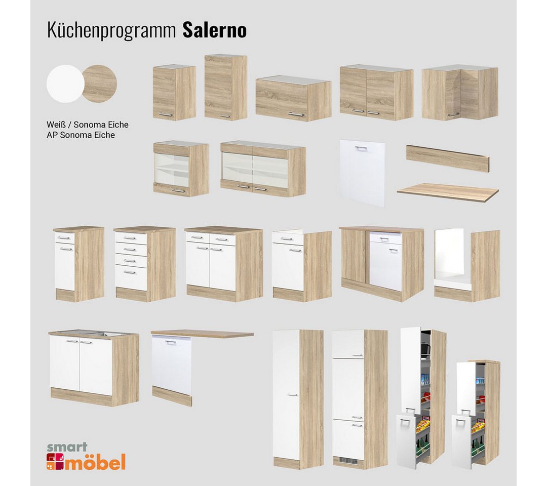 Flex-Well Hängeschrank Hängeschrank Küche - 80 cm breit - Sonoma Eiche – Salerno – Bild 5 von 5
