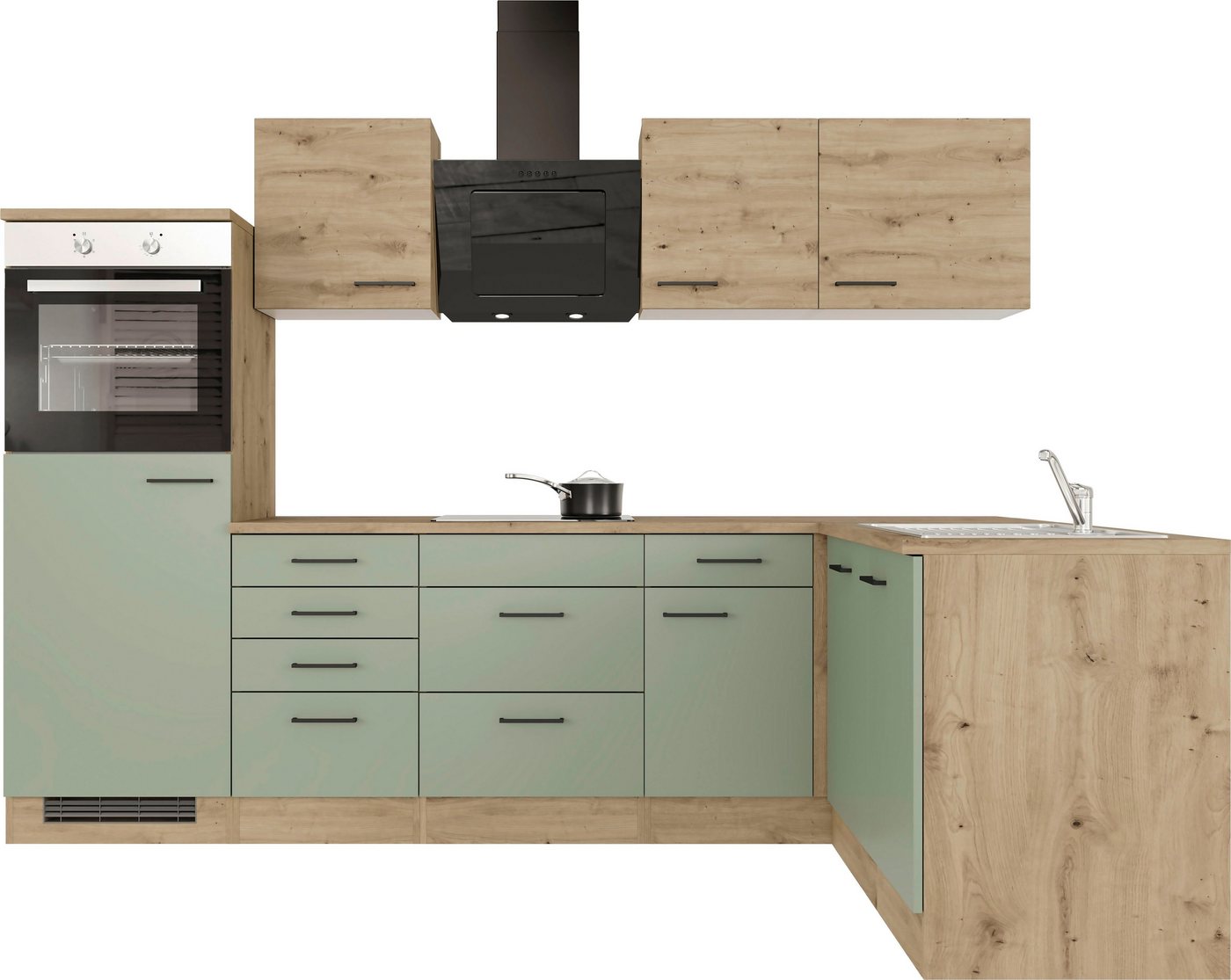 Flex-Well Küche Cara, mit und ohne E-Geräten erhältlich, Gesamtbreite 280x170 cm – Bild 3 von 5