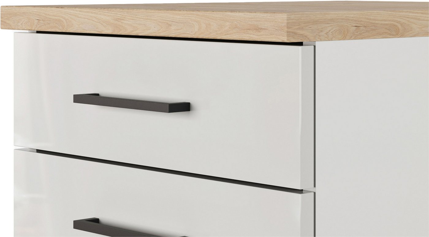 Flex-Well Küche Lund, wahlweise mit E-Geräten, Breite 220 cm, glänzende Fronten – Bild 4 von 5