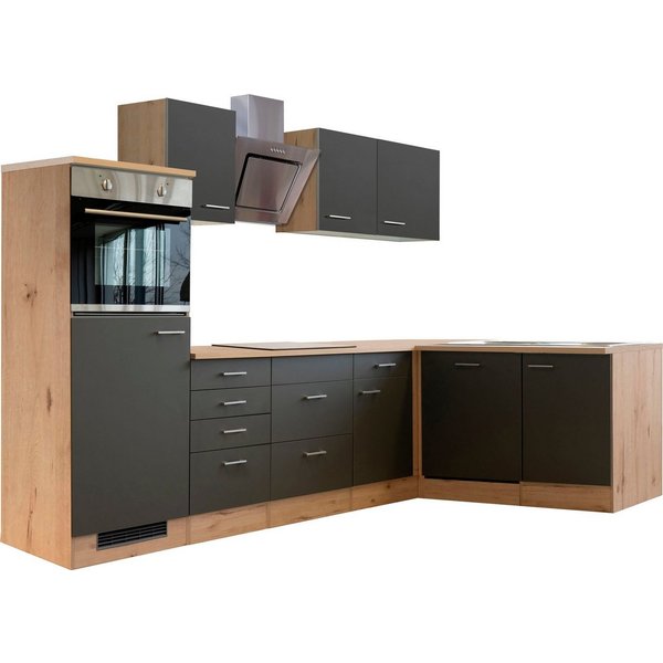 Flex-Well Küchenzeile Morena, wahlweise mit E-Geräten, Gesamtbreite 280x170 cm