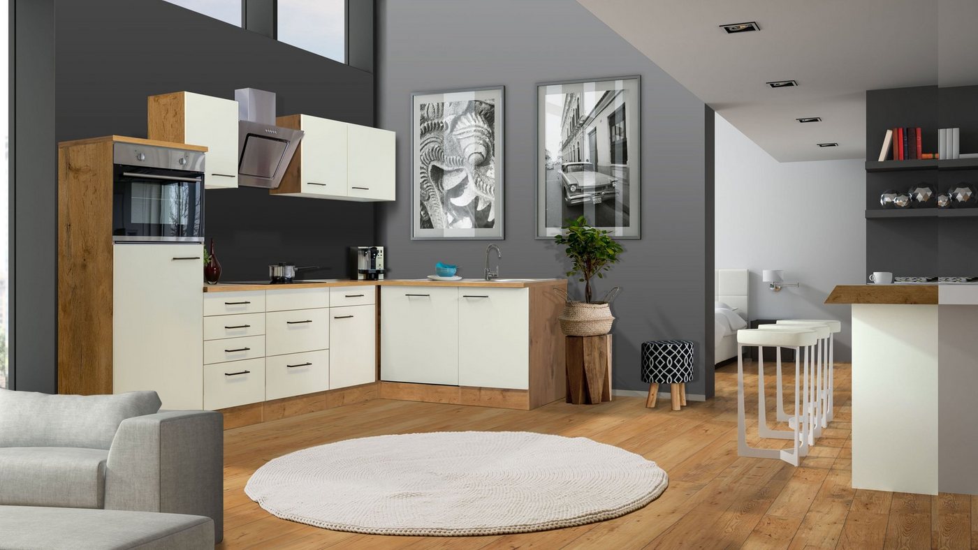 Flex-Well Küchenzeile Vintea, wahlweise mit E-Geräten, Gesamtbreite 280x170 cm – Bild 3 von 5