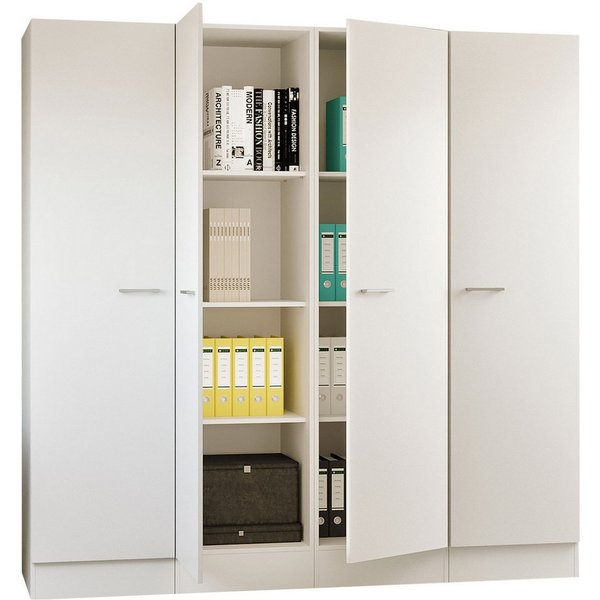 Flex-Well Mehrzweckschrank-Set LUCCA, 4-teilig, Büro, Ankleide, Küche oder Werkstatt.., Breite 200 cm, (Komplett-Set, 4-St., bestehend aus: 4 Vorratsschränken m