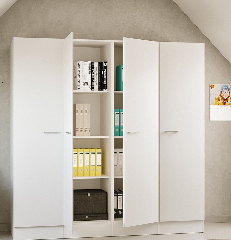 Flex-Well Mehrzweckschrank-Set LUCCA, 4-teilig, Büro, Ankleide, Küche oder Werkstatt.., Breite 200 cm, (Komplett-Set, 4-St., bestehend aus: 4 Vorratsschränken m – Bild 2 von 5