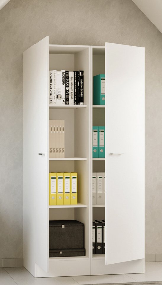 Flex-Well Mehrzweckschrank-Set LUCCA, 2-teilig, Büro, Ankleide, Küche oder Werkstatt.., Breite 100 cm, (Komplett-Set, 2-St., bestehend aus: 2 Vorratsschränken m – Bild 2 von 5