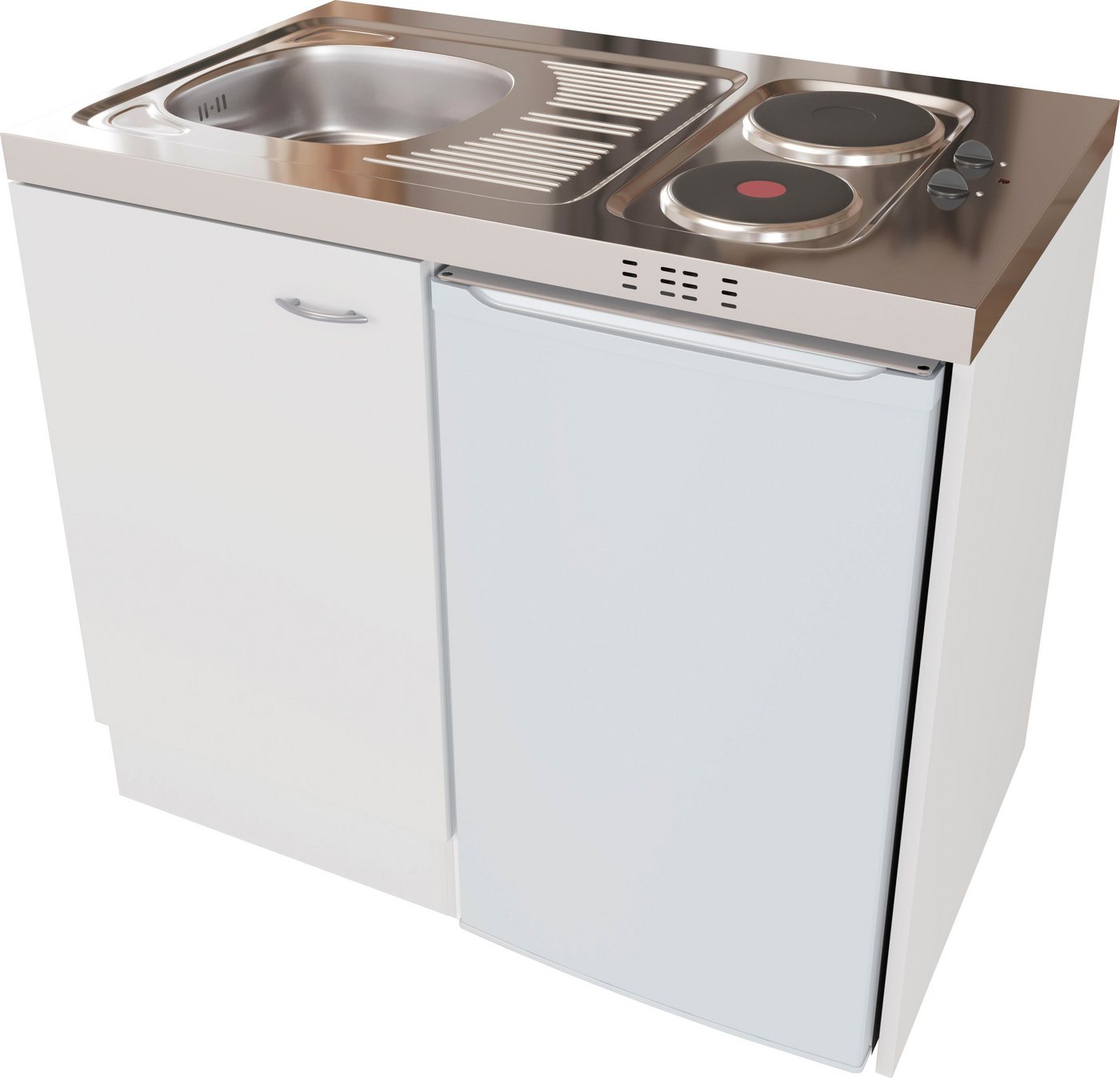Flex-Well Pantryküche Pantry, Gesamtbreite 100 cm, mit DUO Kochfeld und Kühlschrank – Bild 3 von 5