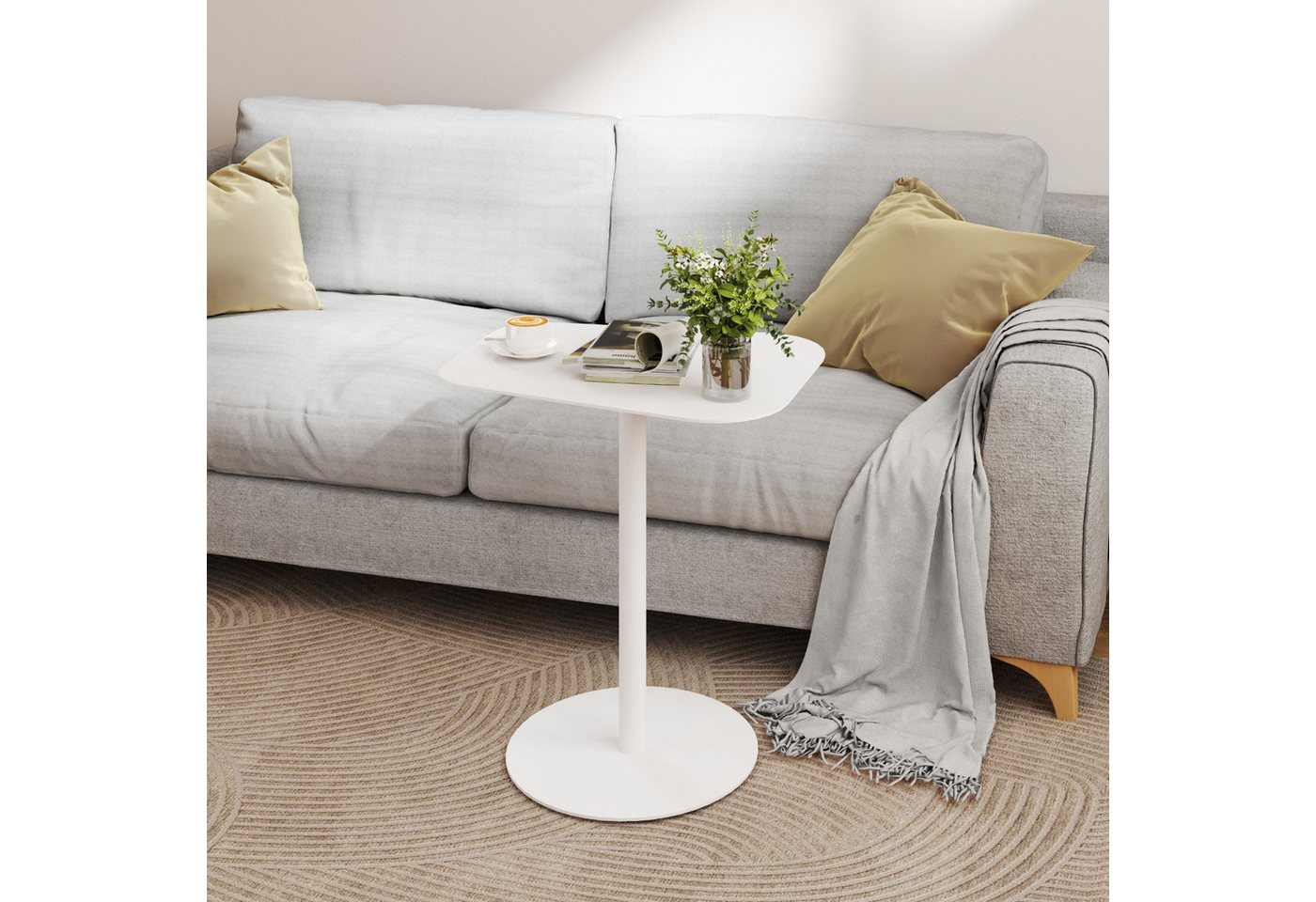 FLEXISPOT Ablagetisch Beistelltisch aus Stahl – Stabil & Farbvielfalt, Gartentisch (für Wohnzimmer, Bett, Balkon oder Garten, – Als Sofatisch, Nachttisch oder O – Bild 3 von 5