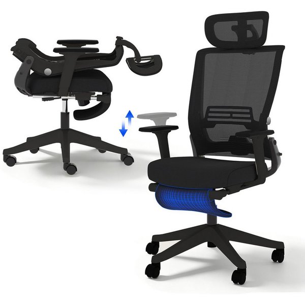 FLEXISPOT Bürostuhl Foldex Ergonomischer Bürostuhl – Ideal für Büro & Mittagspause (2D-Kopfstütze, Schreibtischstuhl mit Fußstütze – Perfekt für Home-Office & E