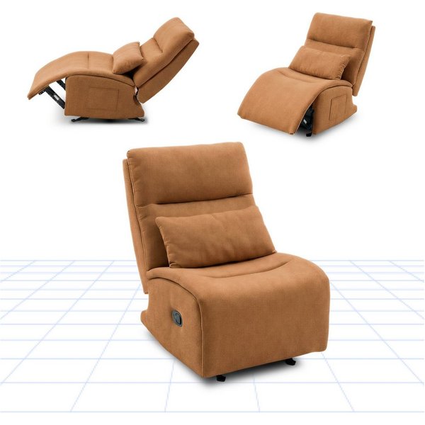 FLEXISPOT Loungesessel Cradle, Relaxsessel, Liegesessel, Schaukelstuhl mit Seitentaschen (Relaxsessel, Rockingsessel, mit 3-Fach Liegefunktion), Kissen & Seiten