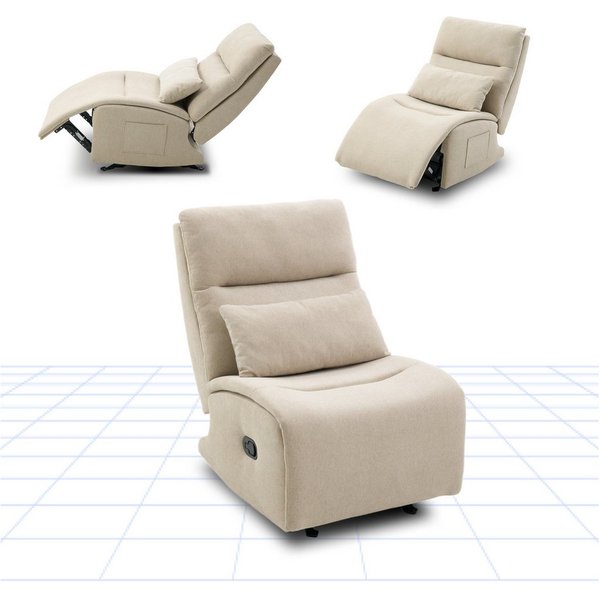 FLEXISPOT Loungesessel Cradle, Relaxsessel, Liegesessel, Schaukelstuhl mit Seitentaschen (Relaxsessel, Rockingsessel, mit 3-Fach Liegefunktion), Kissen & Seiten