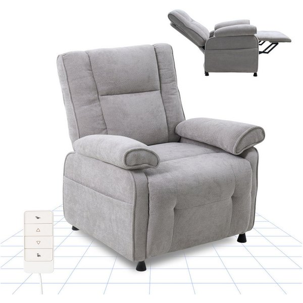 FLEXISPOT Relaxsessel Elektrischer Ergonomischer Fernsehsessel mit stufenloser Liegefunktion (mit stufenloser Liegefunktion 105°–155°, zusätzliche Schnellbedien