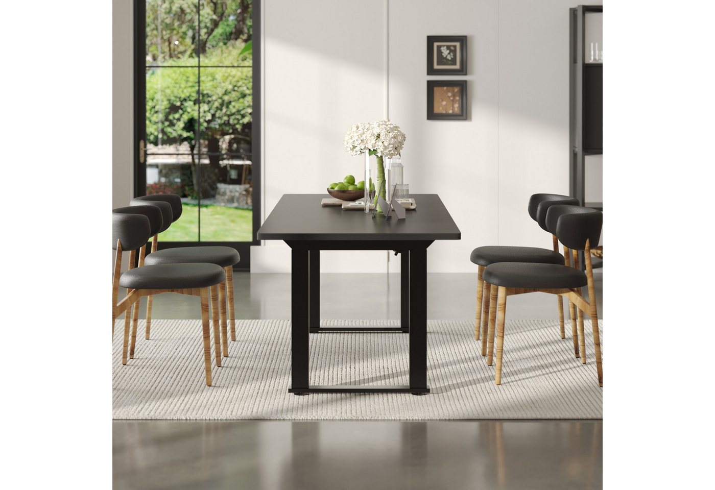 FLEXISPOT Schreibtisch Höhenverstellbarer Schreibtischgestell mit 4-Beinen (Dual-Motor, Großzügige Tischplattengröße 120-200 cm, 3 Speicherhöhen & Timer & Anti- – Bild 3 von 5