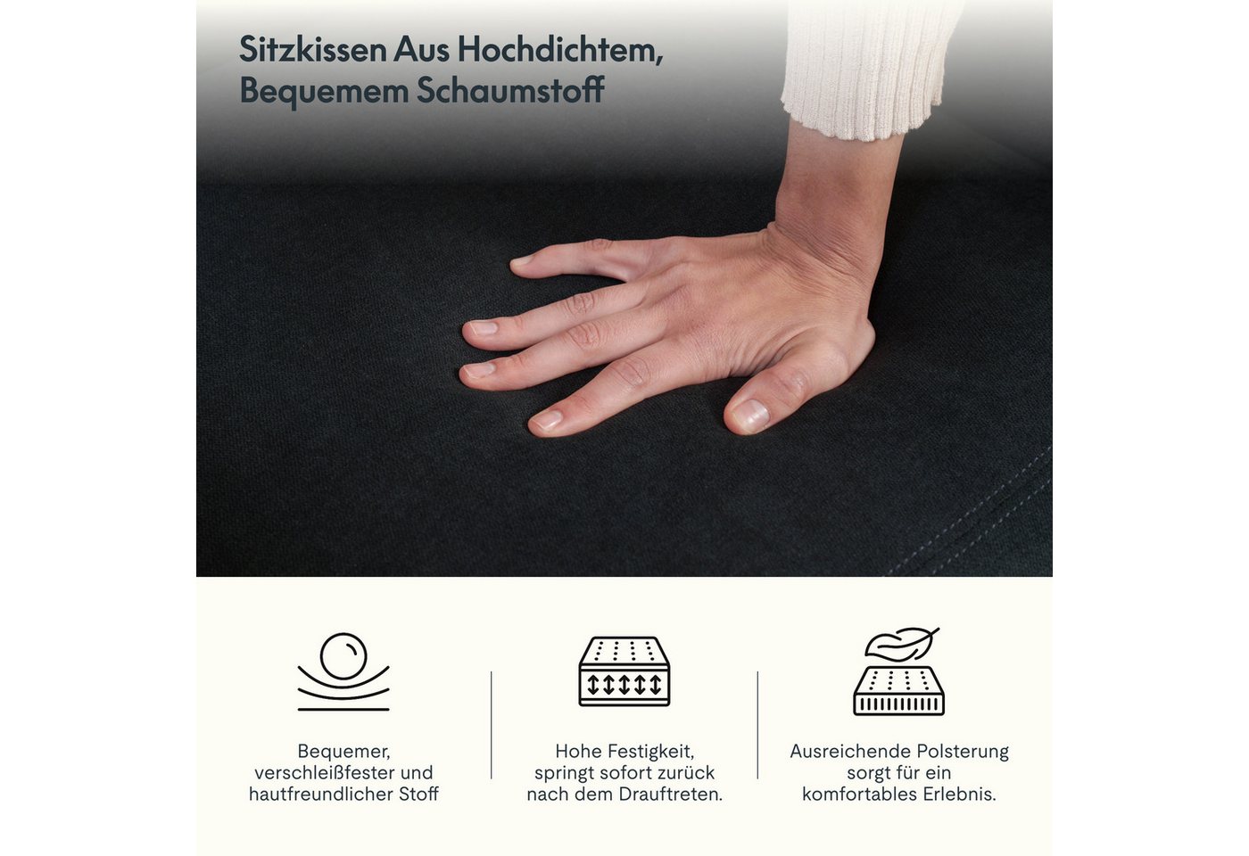 FLEXISPOT Sessel Elektrischer Einzelsessel – Ergonomischer Fernsehsessel, verstellbar (105°–155° Rückenlehnenverstellung, kompakte Bauweise & komfortable Sitzpo – Bild 4 von 5