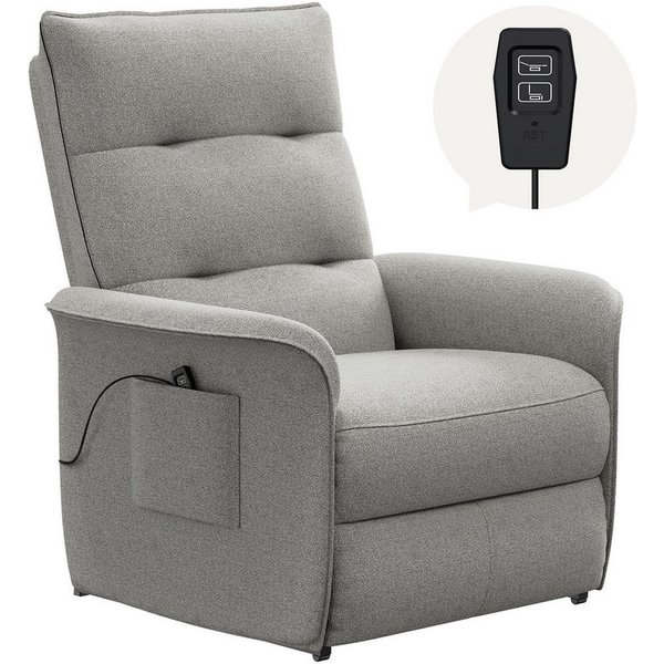 FLEXISPOT Sessel Elektrischer Einzelsessel – Ergonomischer Fernsehsessel, verstellbar (105°–155° Rückenlehnenverstellung, kompakte Bauweise & komfortable Sitzpo