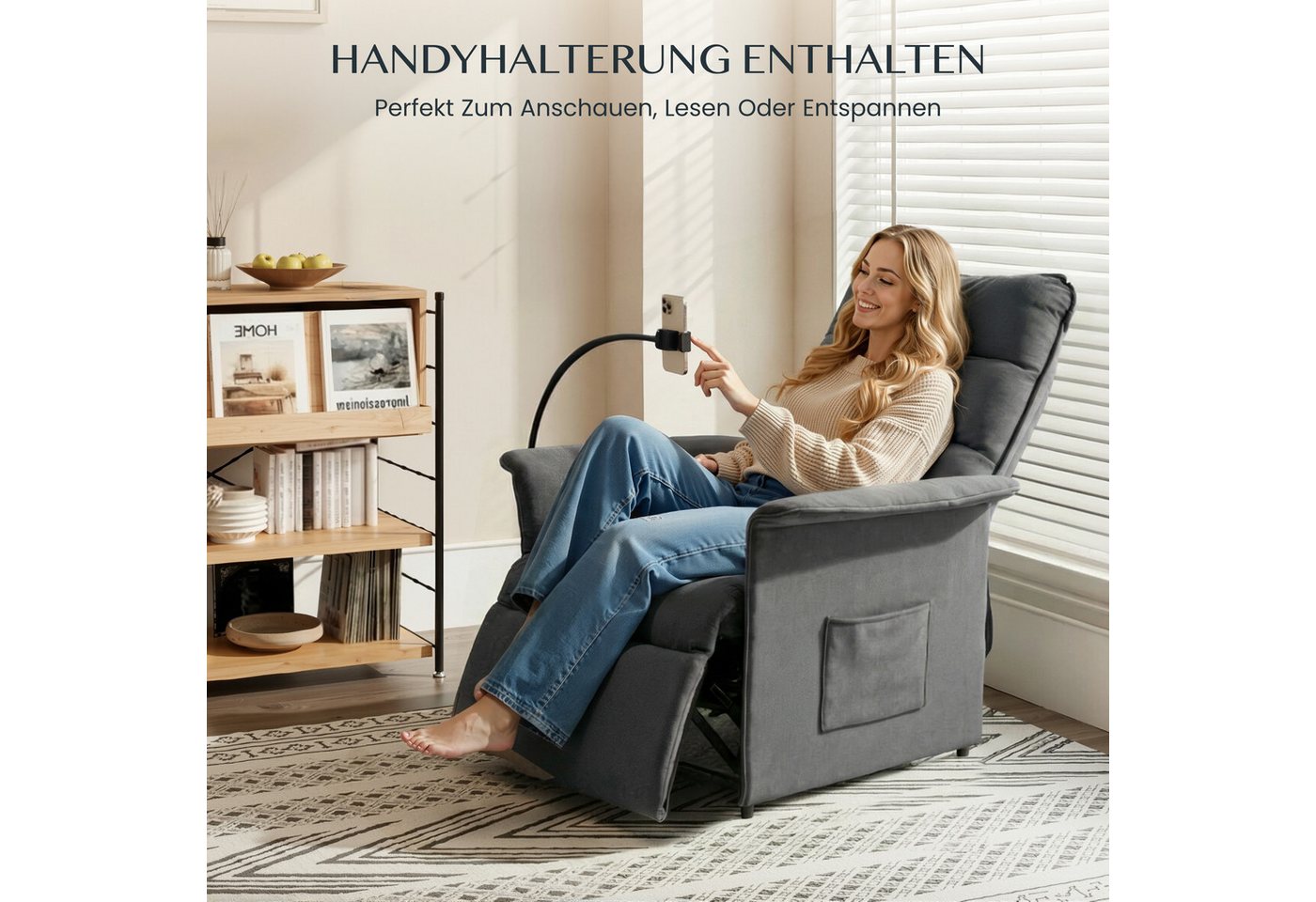 FLEXISPOT Sessel Elektrischer Relaxsessel – Ergonomischer Liegesessel mit Relaxfunktion (leicht zu montieren, kompakt verpackt & einfach zu transportieren), Fer – Bild 2 von 5