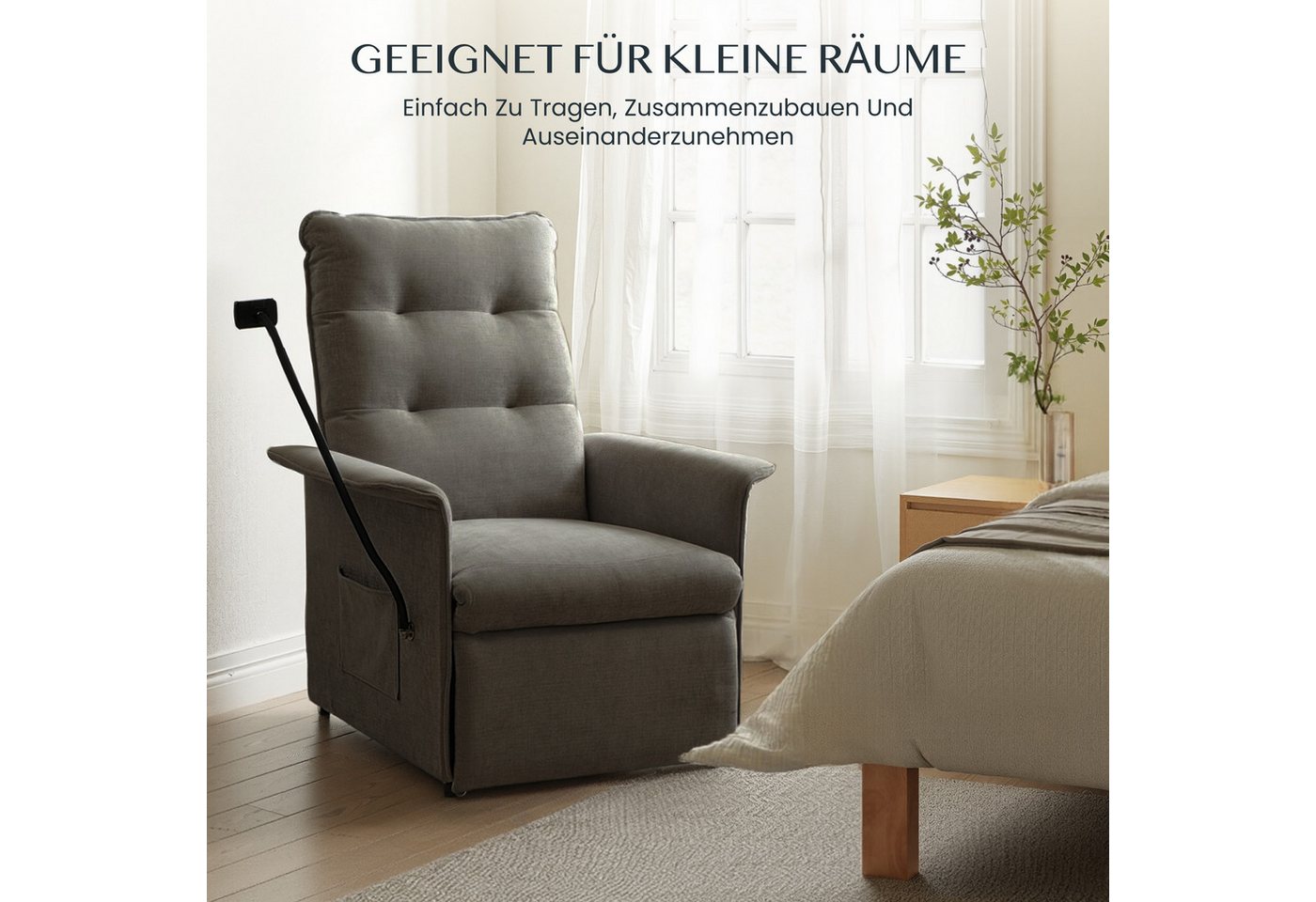 FLEXISPOT Sessel Elektrischer Relaxsessel – Ergonomischer Liegesessel mit Relaxfunktion (leicht zu montieren, kompakt verpackt & einfach zu transportieren), Fer – Bild 3 von 5