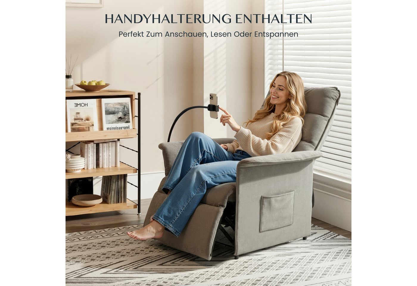 FLEXISPOT Sessel Elektrischer Relaxsessel – Ergonomischer Liegesessel mit Relaxfunktion (leicht zu montieren, kompakt verpackt & einfach zu transportieren), Fer – Bild 2 von 5