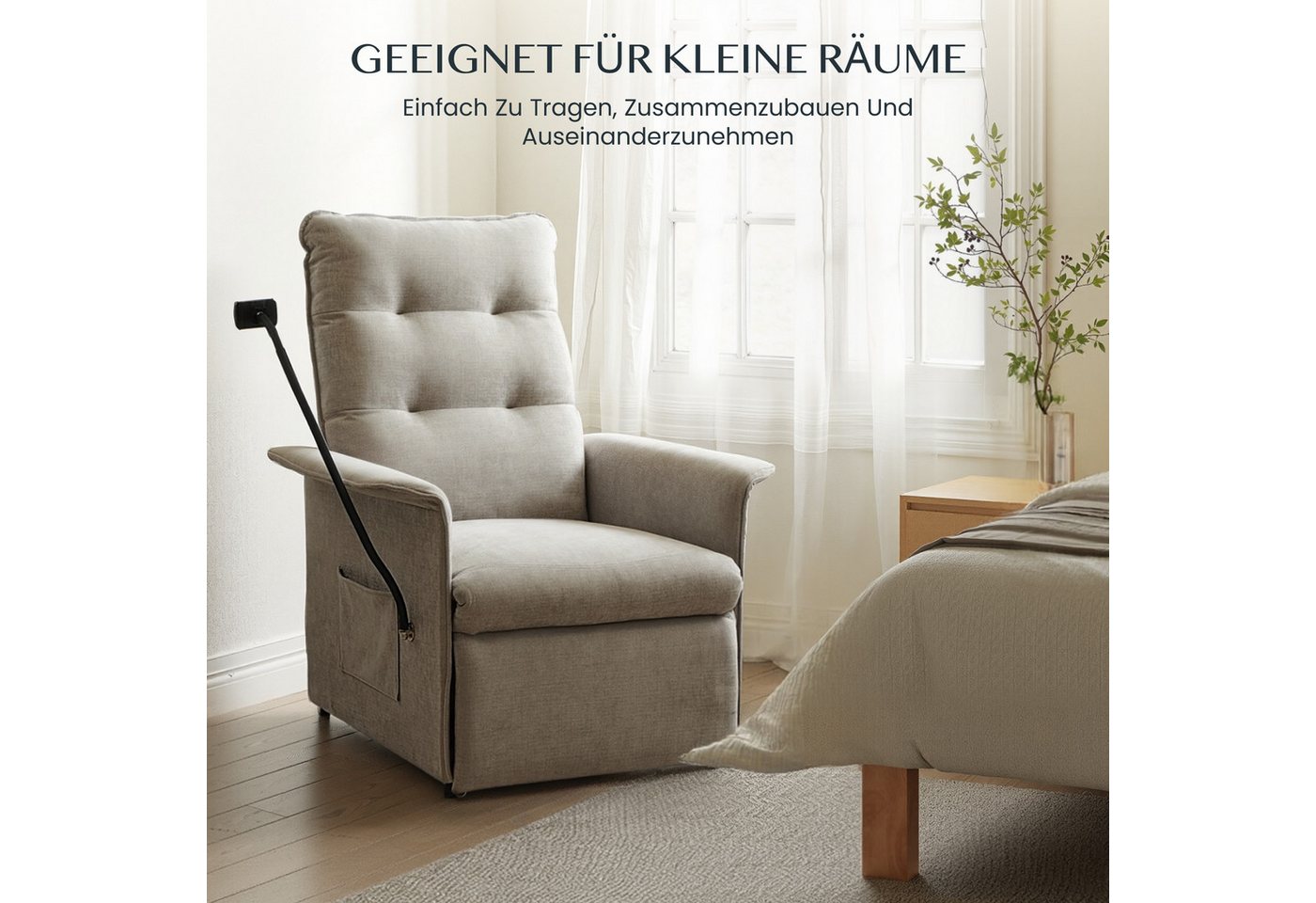 FLEXISPOT Sessel Elektrischer Relaxsessel – Ergonomischer Liegesessel mit Relaxfunktion (leicht zu montieren, kompakt verpackt & einfach zu transportieren), Fer – Bild 3 von 5