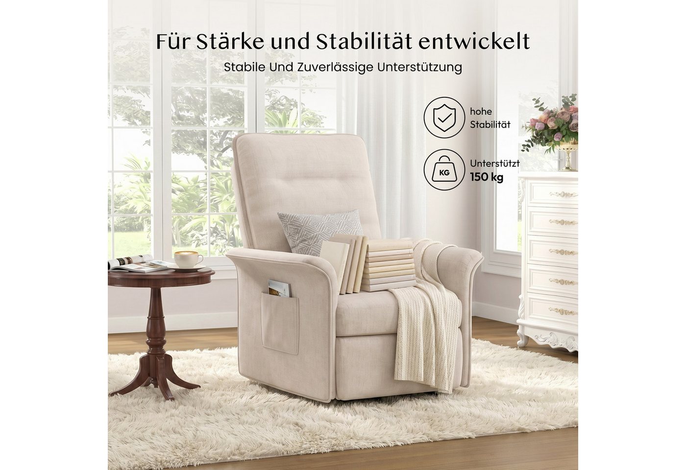 FLEXISPOT Sessel Elektrischer Relaxsessel – Ergonomischer Liegesessel mit Relaxfunktion (leicht zu montieren, kompakt verpackt & einfach zu transportieren), Fer – Bild 4 von 5