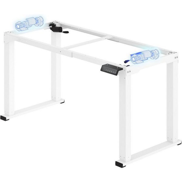 FLEXISPOT Tischgestell Elektrisches Höhenverstellbares Tischgestell 4-Bein – besonders stabil (Dualmotor, Kollisionsschutz, höhenverstellbar 71,5–118,5 cm, bela