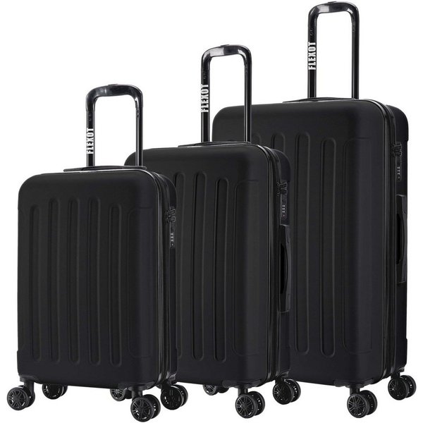 Flexot Hartschalen-Trolley F-3045 (Gr. M, L, XL) – Kofferset – ABS-Hartschale, 4 Rollen, Robuster und moderner Koffer mit vier 360° Rollen und Zahlenschloss