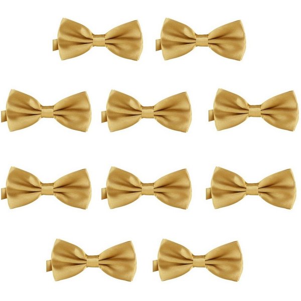 DonDon Fliege 10er Set DonDon Herren Fliege 12 x 6 cm (Packung, 10-St., 10x Herrenfliege) bereits gebunden, verstellbar, Seidenlook, 10er-Set