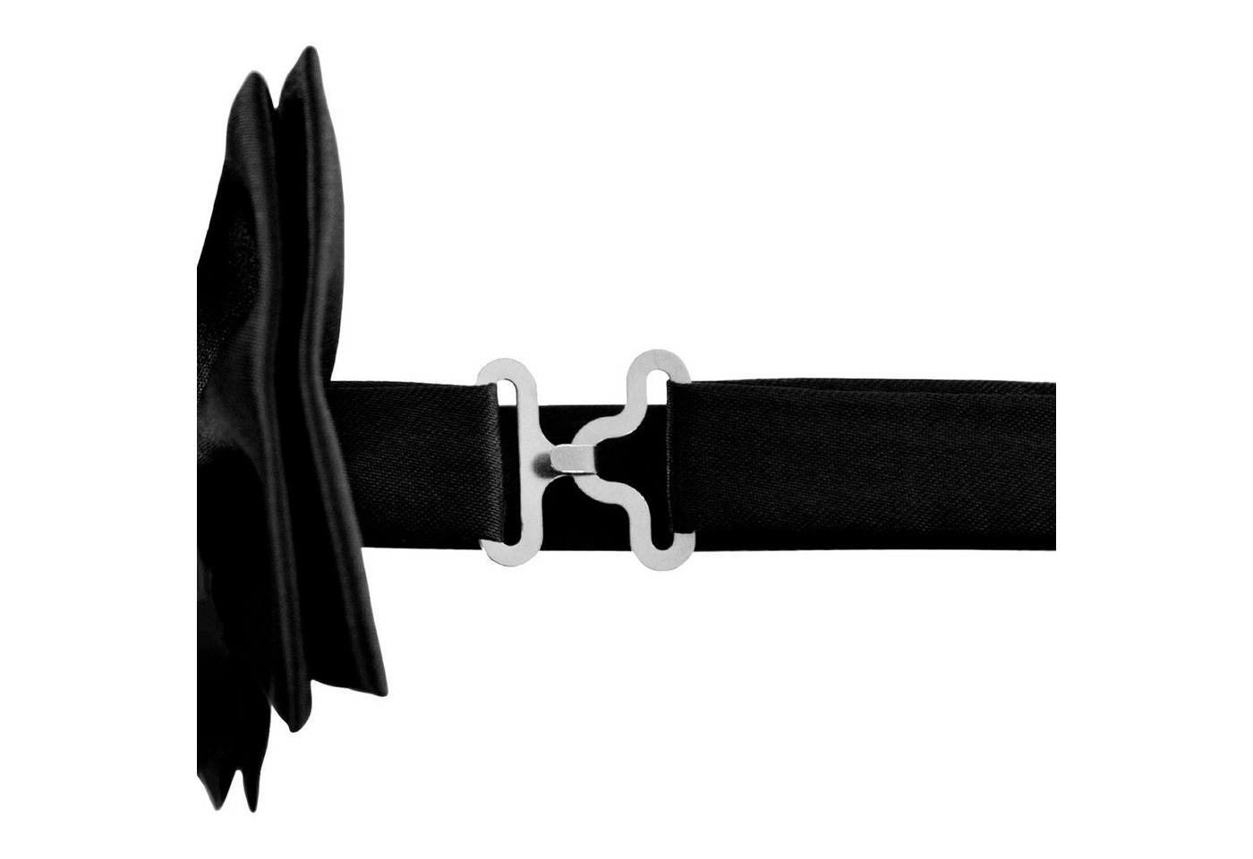 DonDon Fliege DonDon Edle Herren Fliege Schleife glänzend (Packung, 1-St) bereits gebunden, verstellbar, Seidenlook – Bild 4 von 5