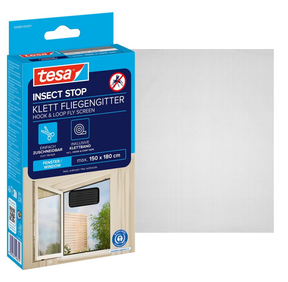 tesa Fliegengitter-Gewebe tesa Fliegengitter STANDARD 150 x 180 cm anthrazit – Bild 4 von 5