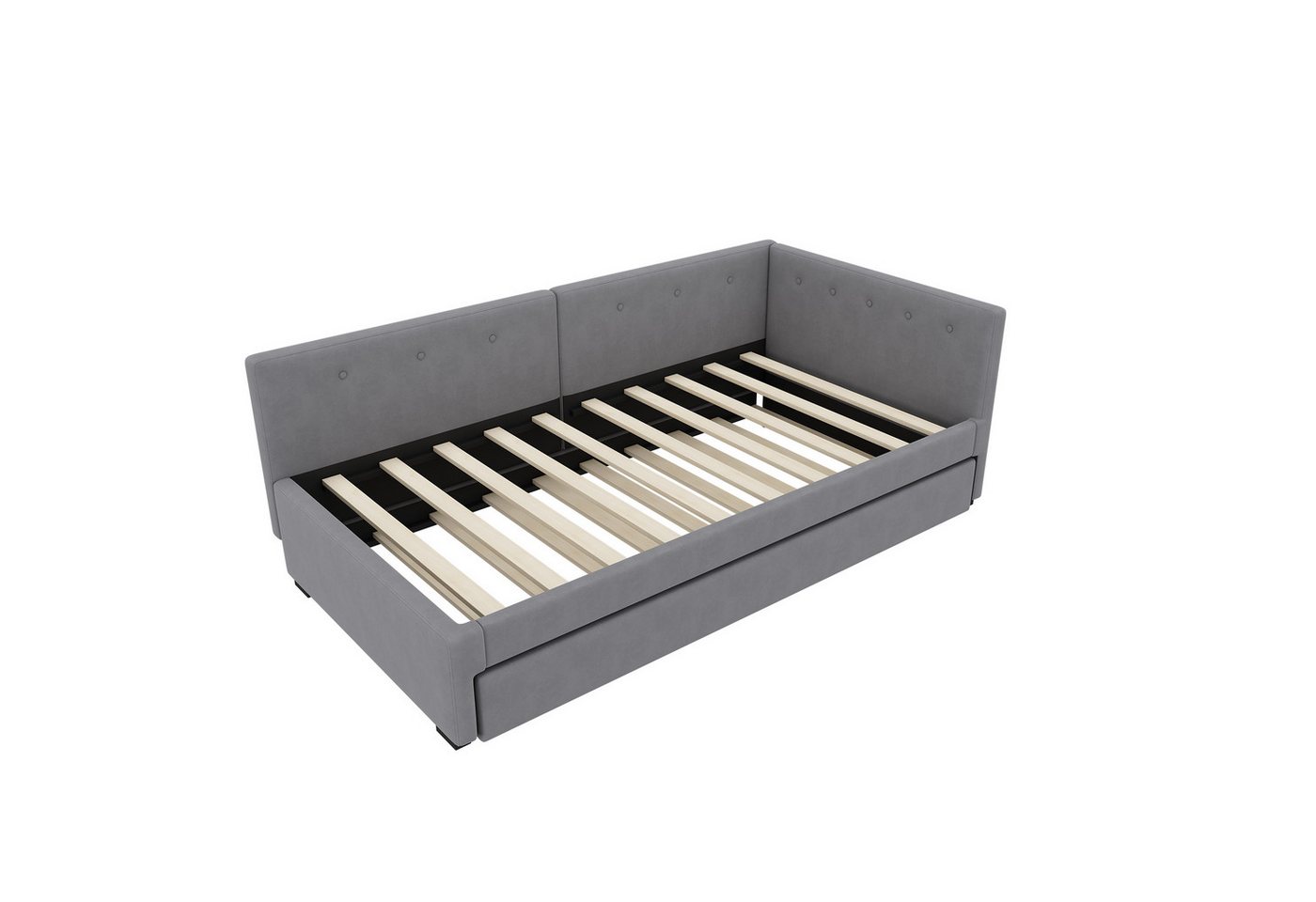 Flieks Daybett, Tagesbett Schlafsofa Polsterbett 90x200cm mit Ausziehbett 90x190cm – Bild 5 von 5