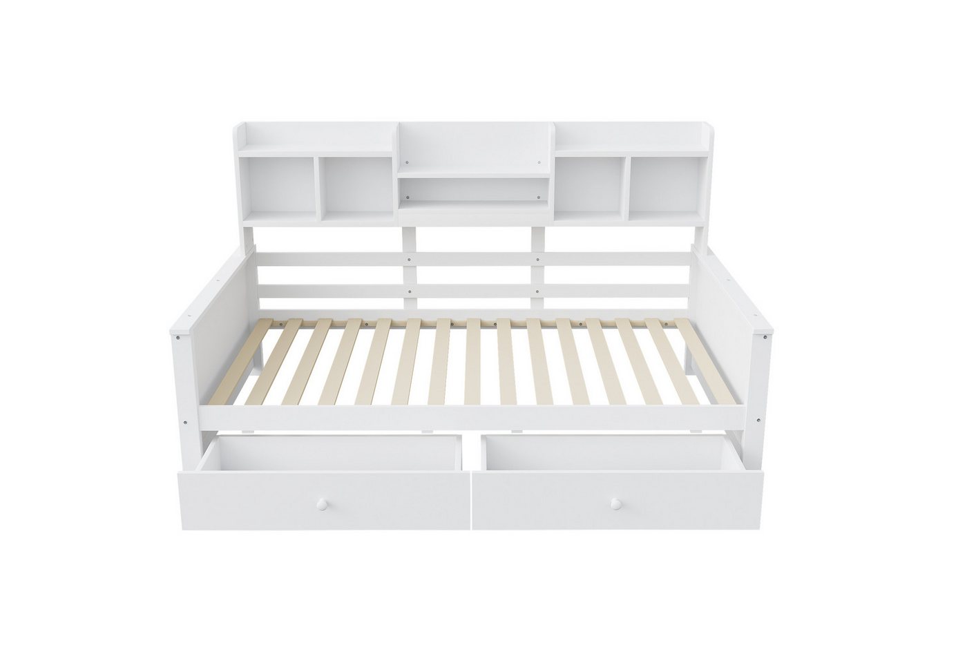 Flieks Daybett, Holzbett Kinderbett Einzelbett 90x200cm mit 2 Schubladen – Bild 5 von 5