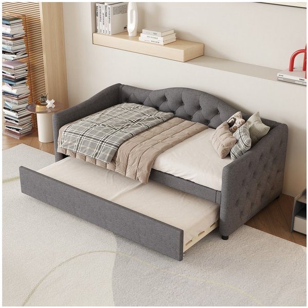 Flieks Daybett, Tagesbett Schlafsofa Kinderbett 90x200cm mit Ausziehbett 90x190cm
