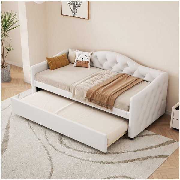 Flieks Daybett, Tagesbett Schlafsofa Kinderbett 90x200cm mit Ausziehbett 90x190cm