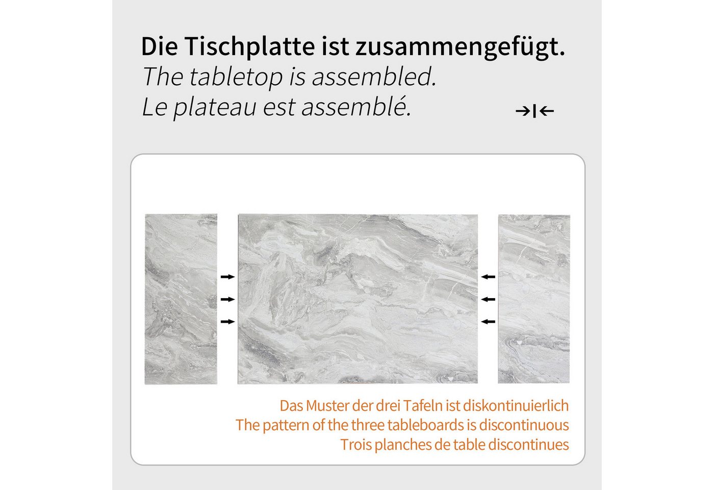 Flieks Essgruppe, (Set, 5-tlg., Tisch mit 4 Stühlen, klapper Tischplatte 99-159cm), ausziehbarer Esstisch mit 4 Stühlen Set Esszimmer Sitzgruppe – Bild 4 von 5
