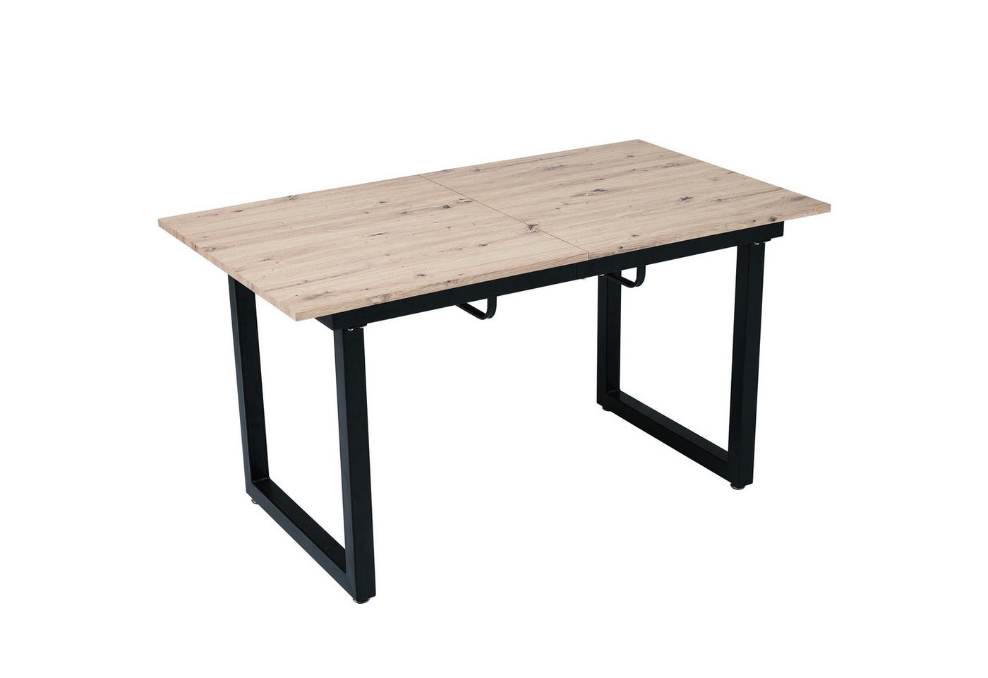 Flieks Esstisch (1-St), ausziehbar 140-180cm Tischplatte Küchentisch rechteckig, Eisenbeine – Bild 5 von 5