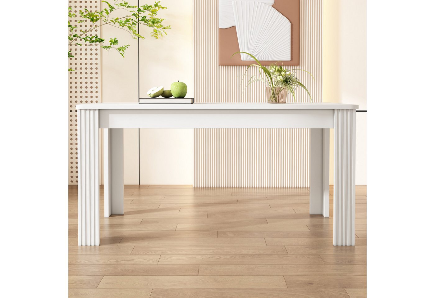 Flieks Esstisch (1-St), Rechteckiger Esszimmertisch Schreibtisch Küchentisch 116*65*75cm – Bild 3 von 5