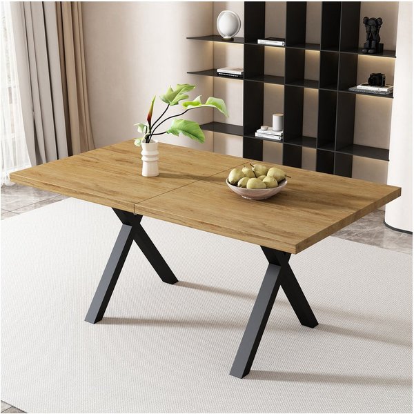 Flieks Esstisch (1-St), Esszimmertisch rechteckig Tisch, Schreibtisch, Bürotisch, 140*80*76 cm