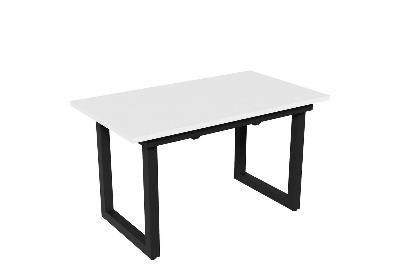 Flieks Esstisch (1-St), ausziehbar 140-180cm Tischplatte Küchentisch rechteckig, Eisenbeine – Bild 4 von 5