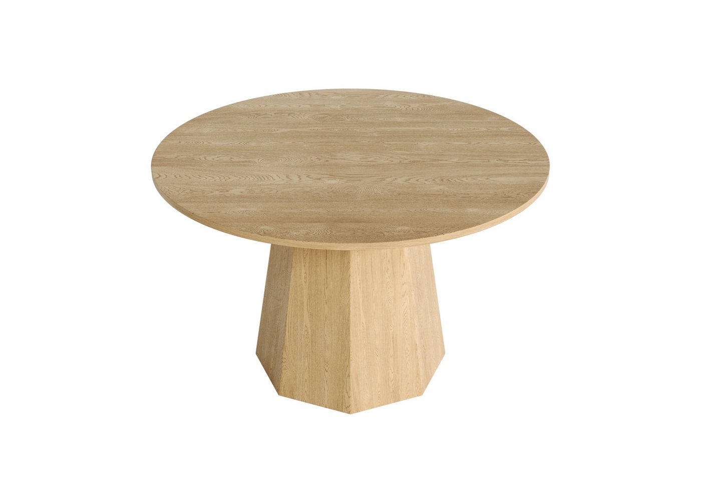 Flieks Esstisch (120x75 cm, 1-St., 1 Tisch), runder Küchentisch Schreibtisch Arbeitstisch Holzoptik, Eichenfarbe – Bild 2 von 5