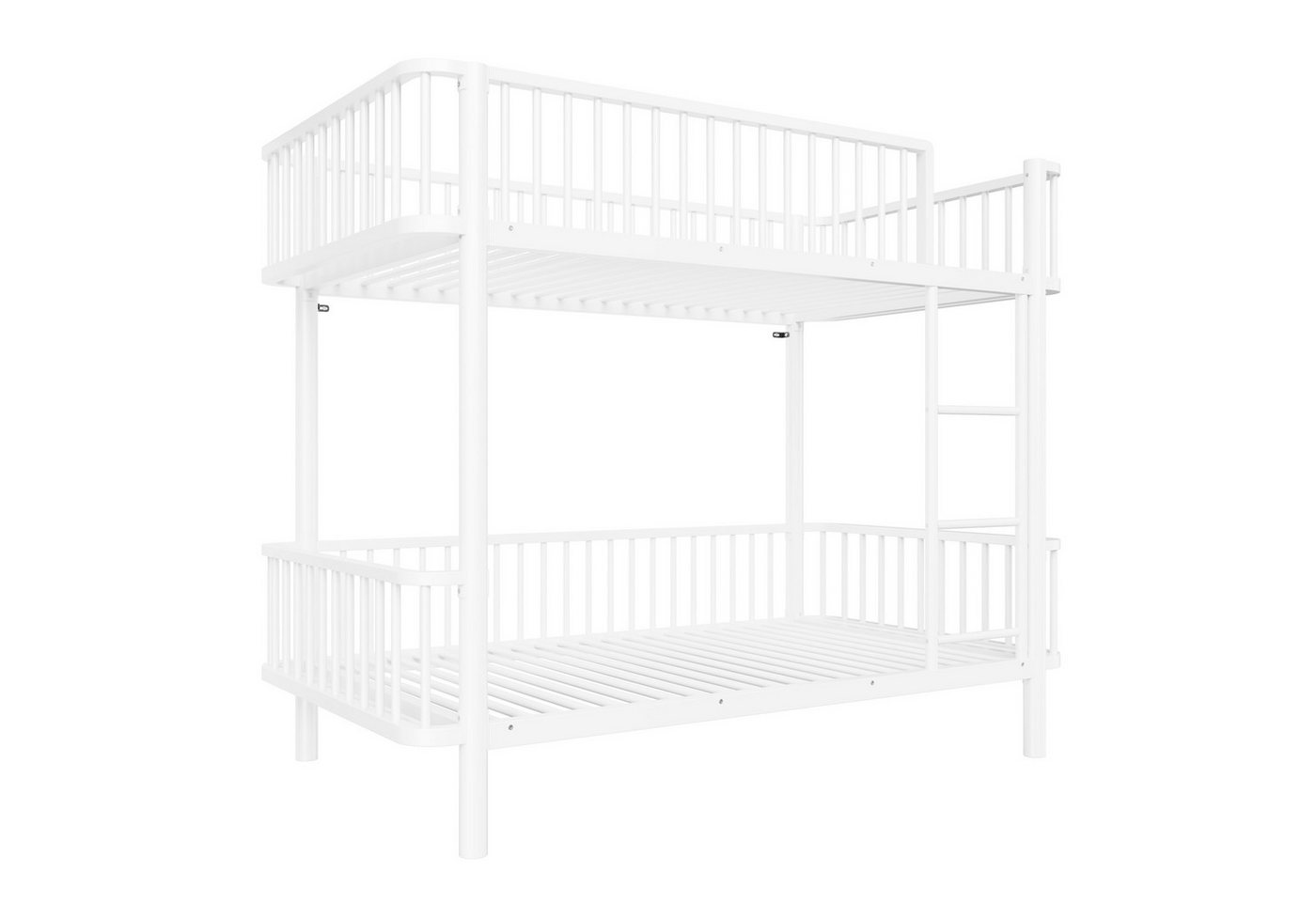 Flieks Etagenbett, Metall Kinderbett 90x200cm mit abgerundeten Ecken, Sicherheitsgeländer – Bild 5 von 5
