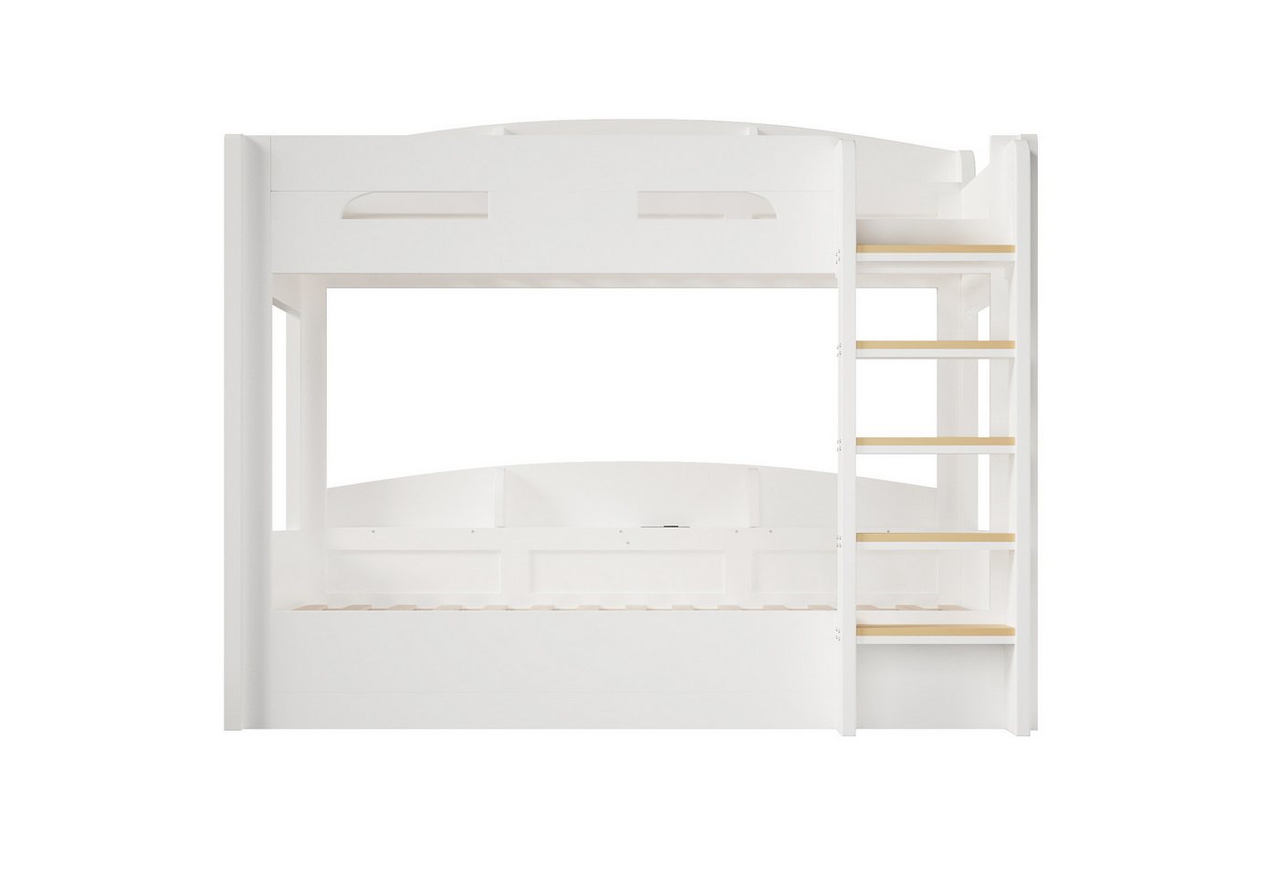 Flieks Etagenbett, Kinderbett 90x200cm mit Steckdose darunter und Ablagefächer – Bild 5 von 5